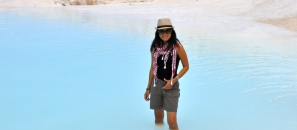 A dip in one of the Pamukkale pools