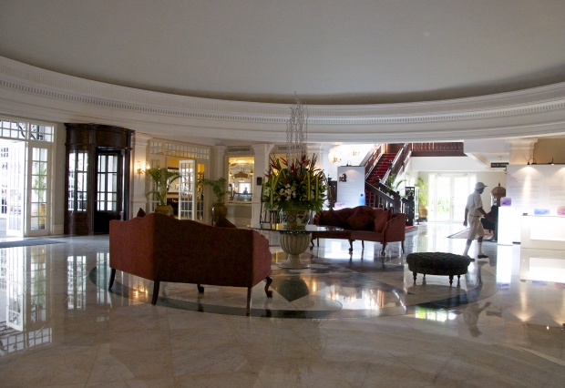 The dazzling lobby of Eastern & Oriental (E&O) Hotel, Georgetown Penang